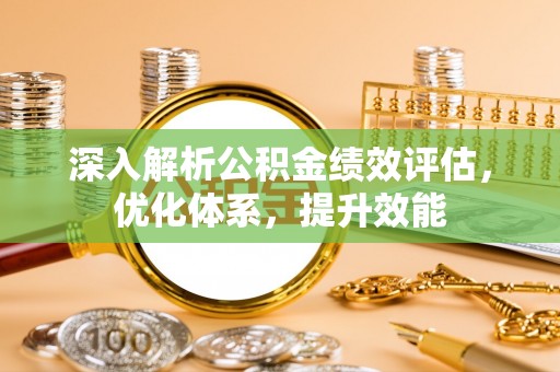 怒江深入解析公积金绩效评估，优化体系，提升效能