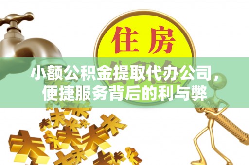 怒江小额公积金提取代办公司，便捷服务背后的利与弊
