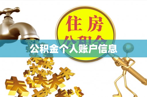 怒江公积金个人账户信息