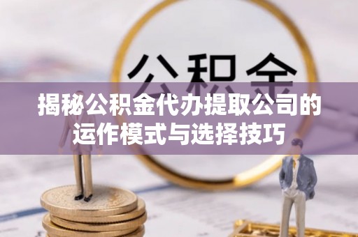 怒江揭秘公积金代办提取公司的运作模式与选择技巧
