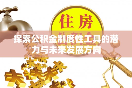 怒江探索公积金制度性工具的潜力与未来发展方向