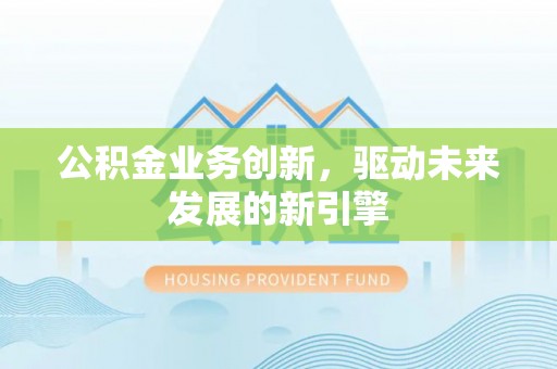 怒江公积金业务创新，驱动未来发展的新引擎