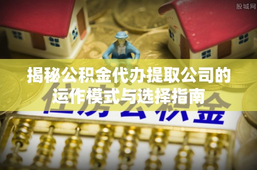 怒江揭秘公积金代办提取公司的运作模式与选择指南