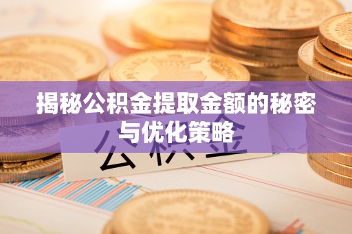 怒江揭秘公积金提取金额的秘密与优化策略