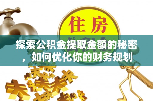 怒江探索公积金提取金额的秘密，如何优化你的财务规划