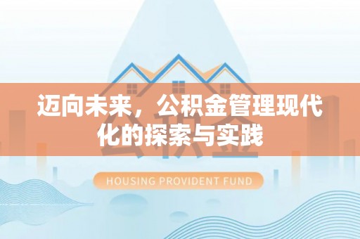怒江迈向未来，公积金管理现代化的探索与实践