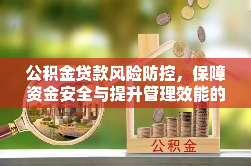 怒江公积金贷款风险防控，保障资金安全与提升管理效能的多维度探索