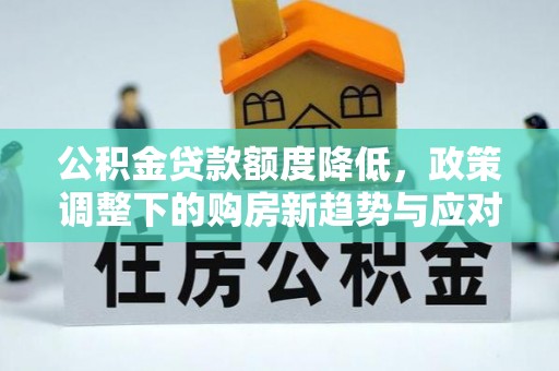 怒江公积金贷款额度降低，政策调整下的购房新趋势与应对策略