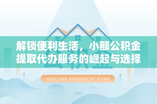 怒江解锁便利生活，小额公积金提取代办服务的崛起与选择