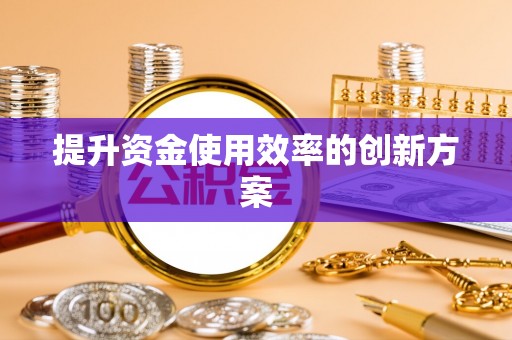 怒江提升资金使用效率的创新方案
