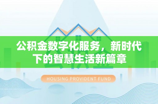 怒江公积金数字化服务，新时代下的智慧生活新篇章
