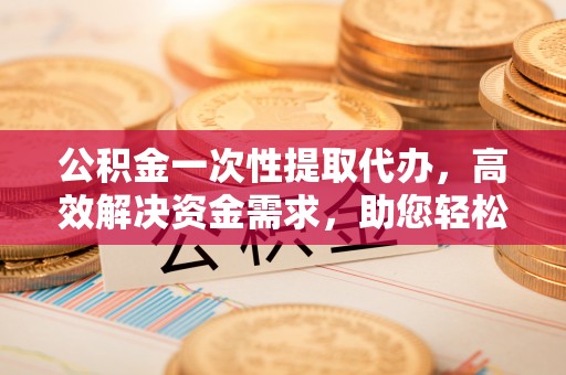 怒江公积金一次性提取代办，高效解决资金需求，助您轻松应对生活难题