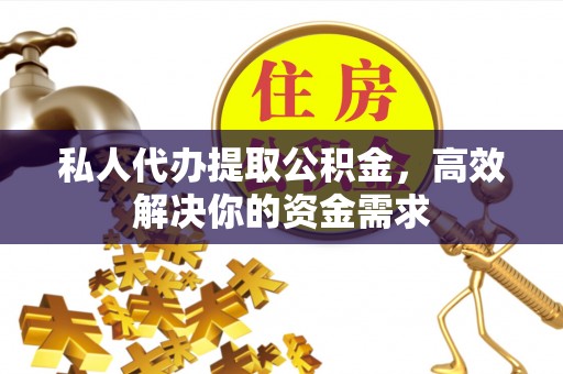 怒江私人代办提取公积金，高效解决你的资金需求