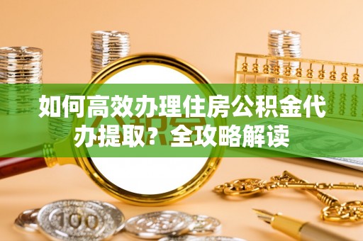 怒江如何高效办理住房公积金代办提取？全攻略解读