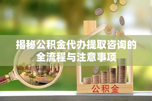怒江揭秘公积金代办提取咨询的全流程与注意事项