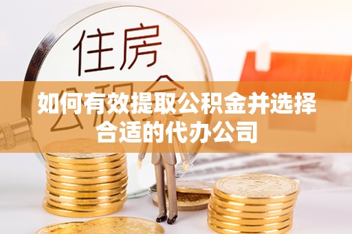 怒江如何有效提取公积金并选择合适的代办公司